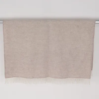 Blanket (Beige, White) from Klippan Wool