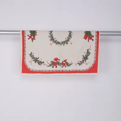 Bordsduk (Vit, Flerfärgad)