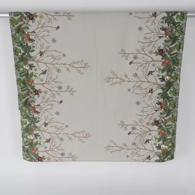Tablecloth (Beige, Green, Multicolored) from Nadja Wedin Cotton, Recycled polyester