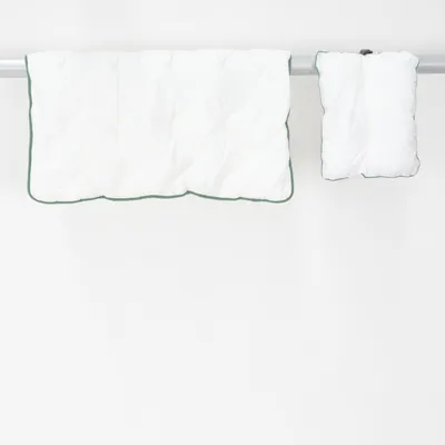 Couverture de bébé (Blanc, Vert) de Rätt Start Coton biologique, Polyester
