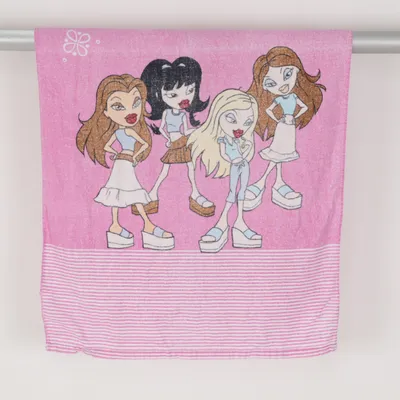 Strandhandduk (Rosa, Vit)