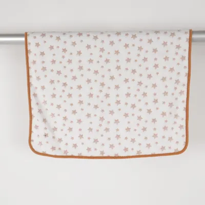 Babyfilt (Vit, Brun) från Carlo Baby Polyester