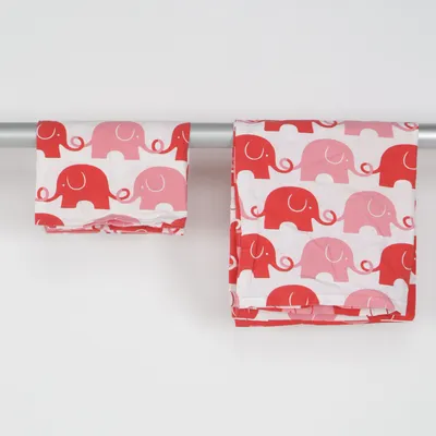 Bäddset (Rosa, Vit, Röd) från Åhléns Bomull