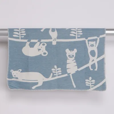 Babyfilt (Blå, Vit) från Klippan Bomull