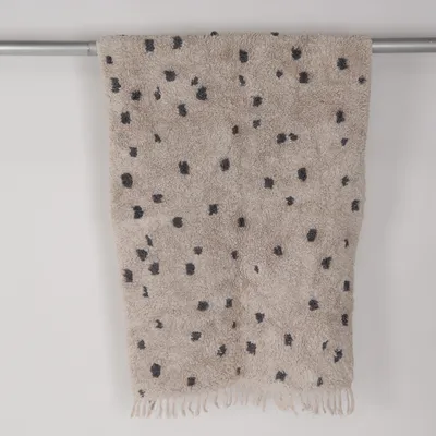 Hoogpolig vloerkleed (Beige, Grijs) van H&M Home Katoen
