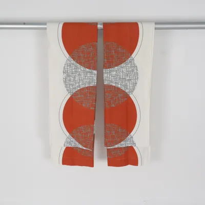 Gardinenschal (Weiß, Orange, Grau) von Hemtex Baumwolle