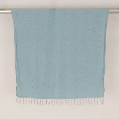 Badehåndklæde (Blå, Hvid) fra Hamam Bomuld