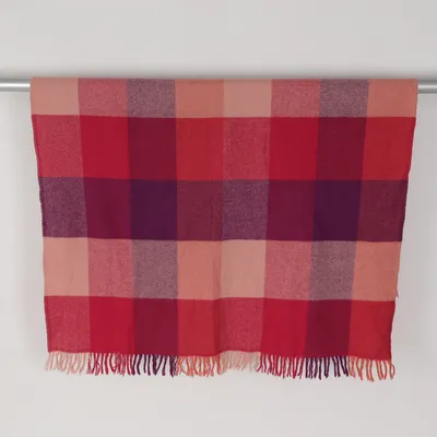 Filt (Rosa, Röd, Lila) från Klippan Ull