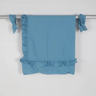 Gardin med rynkebånd (Blå) fra Home Creation Polyester