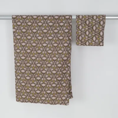 Sengesæt (Brun, Pink, Grøn) Polyester