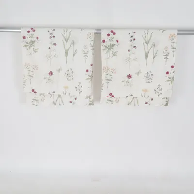 Rideau passe tringle (Blanc, Vert, Rose)