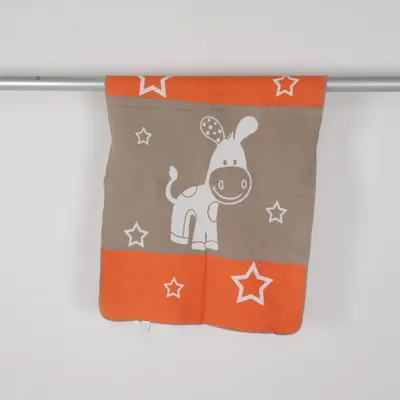 Babytæppe (Grå, Orange, Hvid) fra Erwin Müller Bomuld