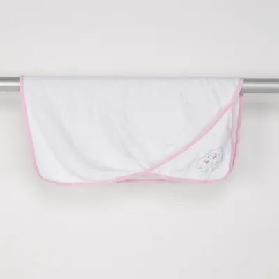 Badponcho (Wit, Roze) van Baby Dream Katoen