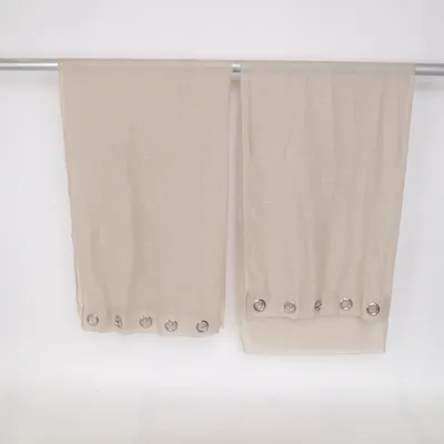 Øjenlågsgardin (Beige) Polyester