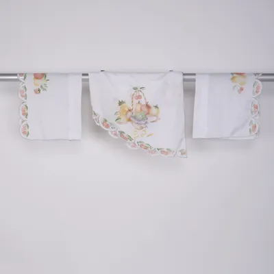 Gardinkappa (Vit, Flerfärgad) Polyester