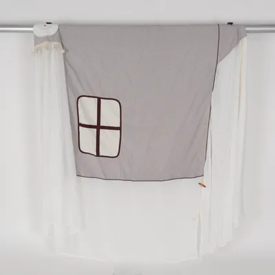 Lit canopée (Gris, Blanc)