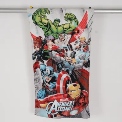 Badehåndklæde (Blå, Rød, Flerfarvet) fra Marvel Bomuld