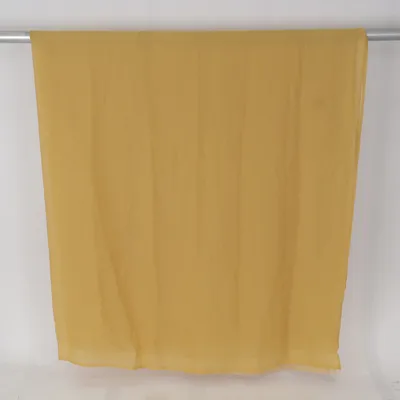 Gardin med rynkebånd (Gul) fra Svanefors Polyester