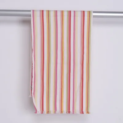 Löpare (Vit, Flerfärgad) från Linum Bomull