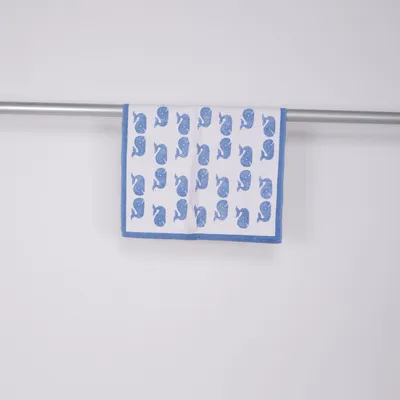 Bathroom mat (White, Blue) from Zara Home Cotton