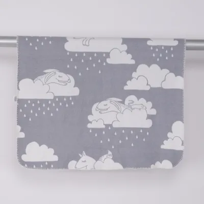 Babyfilt (Grå, Vit) från Åhléns Polyester, Viskos