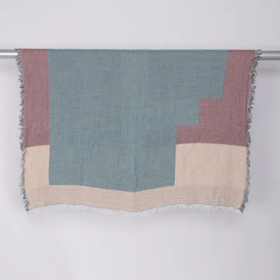 Plaid (Groen, Blauw, Wit) van Texteis Penedo Katoen
