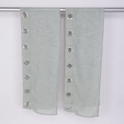 Ringgordijnen (Groen) van Rusta Polyester