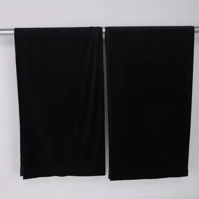 Rod pocket curtain (Black) from Rusta Home Polyester