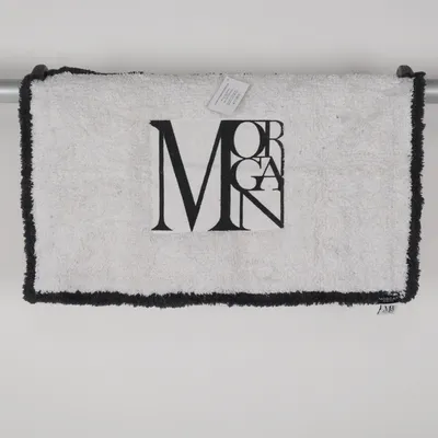 Badezimmerteppich (Weiß, Schwarz) von Morgan Madison Baumwolle
