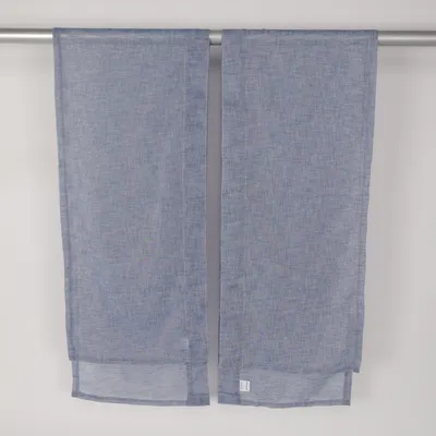 Gordijn aan roede (Blauw) van Hemtex Polyester