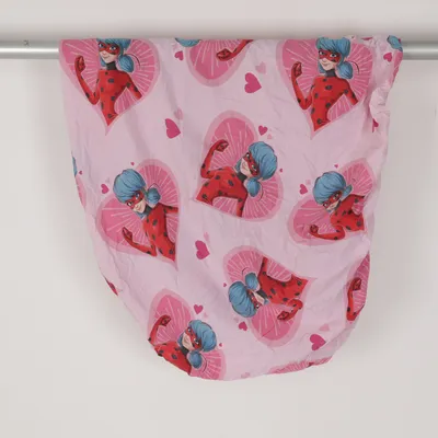 Hoeslaken (Roze, Rood, Blauw) van Miraculous Katoen