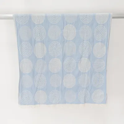 Wolldecke (Blau, Weiß) von Hamam Baumwolle