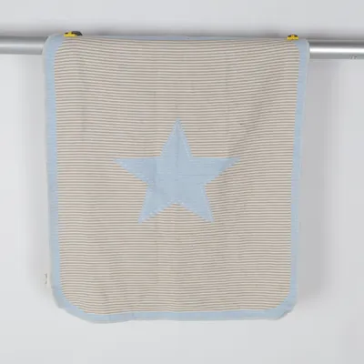Baby blanket (Blue, Beige) from David Fussenegger Cotton, Viscose