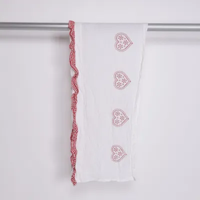 Gardinkappa (Vit, Röd) från Hemtex Bomull