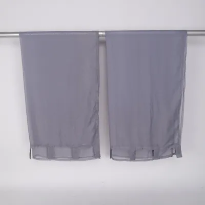Rod pocket curtain (Gray) from Kibek Polyester