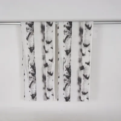 Rideau passe tringle (Blanc, Gris, Noir)