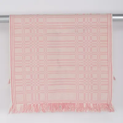 Tæpppe (Pink, Hvid)