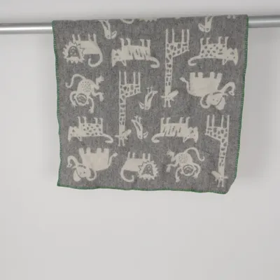 Babytæppe (Beige, Grå, Grøn) fra Klippan Uld