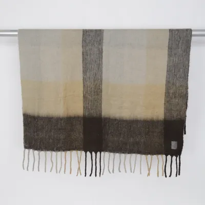 Blanket (Brown, Multicolored) from ByOn Acrylic, Wool