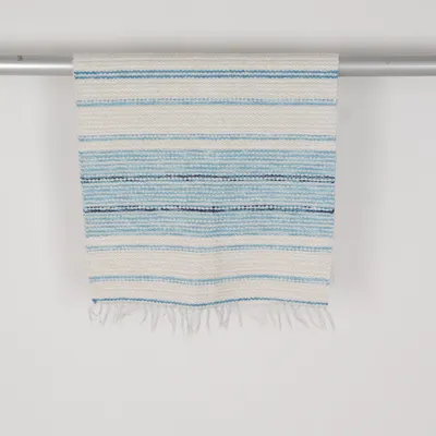 Woven rug (Blue, White)