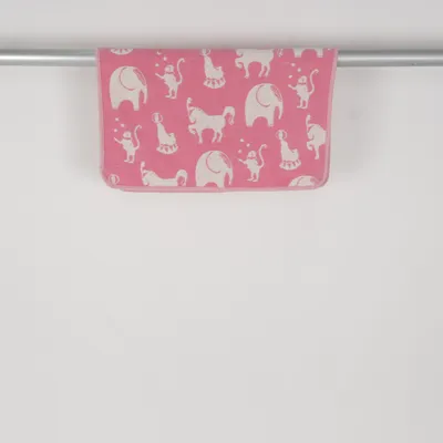 Baby deken (Roze, Wit) van Plastisock Organisch katoen
