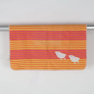 Baby blanket (Orange, Pink, White) from David Fussenegger Cotton, Viscose