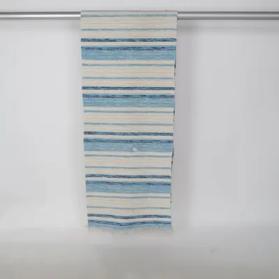 Geweven tapijt (Blauw, Wit)