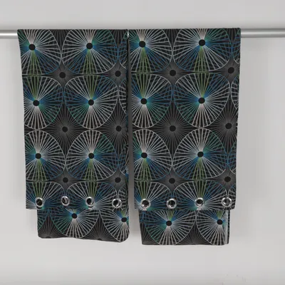 Eyelet curtain (Black, Blue, Green, Multicolored)