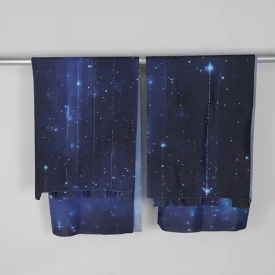 Rideau passe tringle (Bleu, Multicolore)