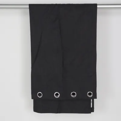 Öljettgardin (Svart) från Jotex Polyester