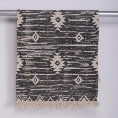 Vävd matta (Vit, Flerfärgad) från Rusta Bomull, Polyester