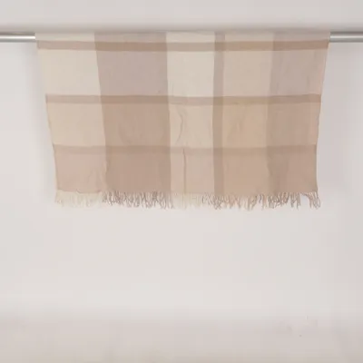 Plaid (Beige, Hvid) fra Barker Textiles Uld