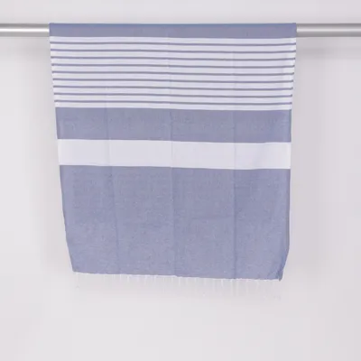 Pläd (Blå) från Sagaform Återvunnen bomull, Återvunnen polyester