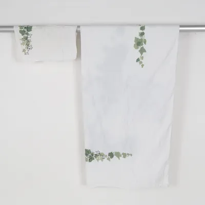 Bed set (White, Green) from Hemtex Cotton